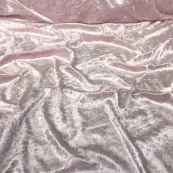 Panne (Crush) Velvet Table Linen in Pink