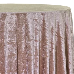 Panne (Crush) Velvet Table Linen in Dusty Rose