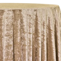 Panne (Crush) Velvet Table Linen in Lt Gold