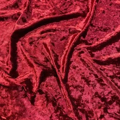 Panne (Crush) Velvet Table Runner in Burgundy