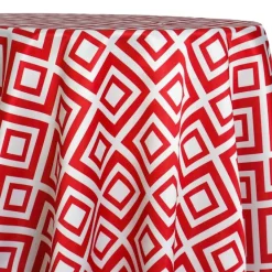 Paragon Print (Lamour) Table Linen in Red
