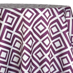 Paragon Print (Lamour) Table Linen in Plum