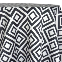 Paragon Print (Lamour) Table Linen in Black and White