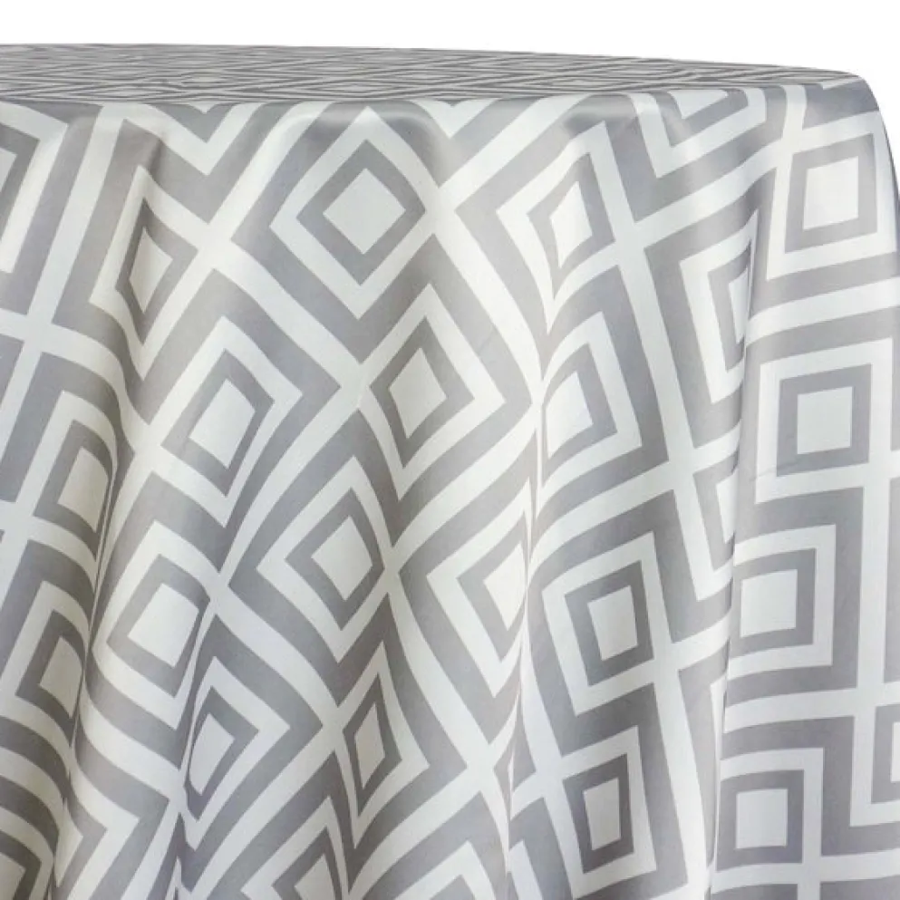 Paragon Print (Lamour) Table Linen in Silver