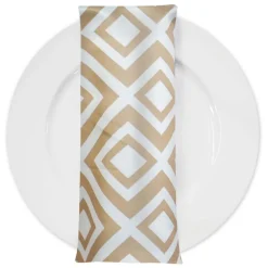 Paragon Print (Lamour) Table Napkin in Taupe