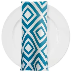Paragon Print (Lamour) Table Napkin in Teal