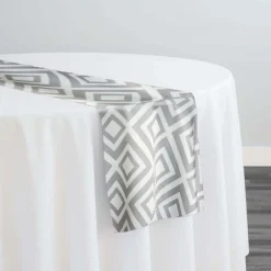 Paragon Print (Lamour) Table Runner in Silver