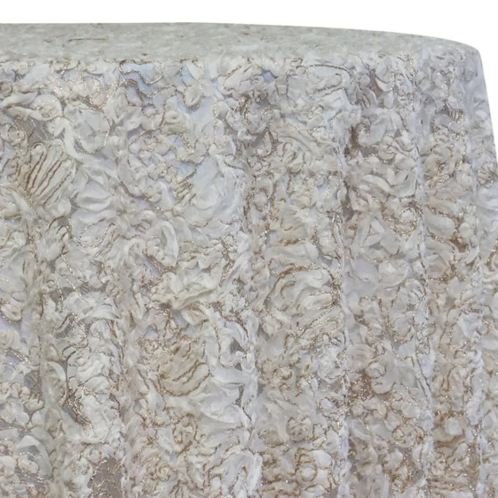 Patina Sheer Table Linen in Ivory