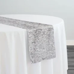 Patina Sheer Table Runner in White