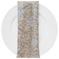 Patina Sheer (w/ Poly Lining) Table Napkin in Champagne
