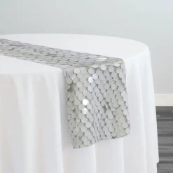 Payette Sequins Table Runner in White