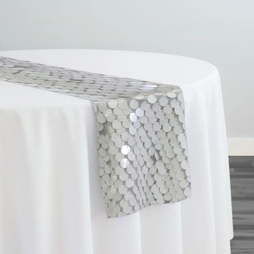 Payette Sequins Table Runner in White