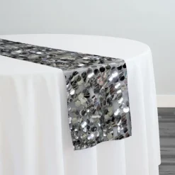 Payette Sequins Table Runner in Silver
