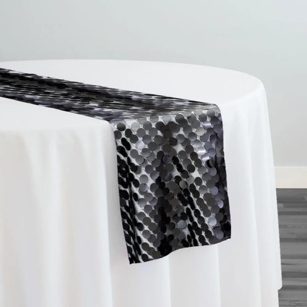 Payette Sequins Table Runner in Black