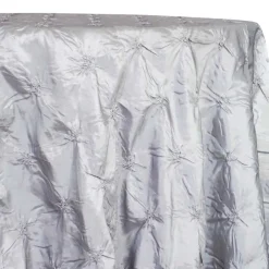 1pc - Belly Button (Pinwheel) Table Linen 132" Round - Silver