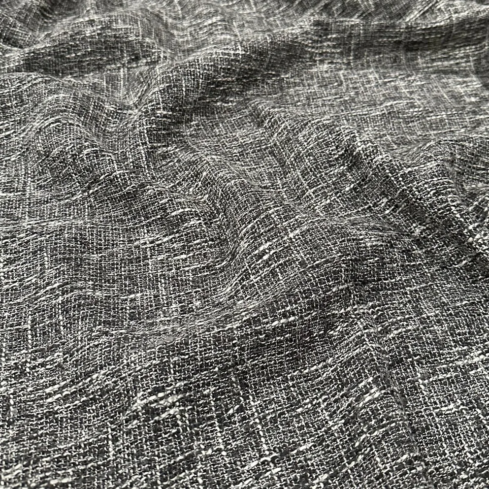 1pc - Capri Slub Linen Table Linen 58"x102" Banquet - Charcoal