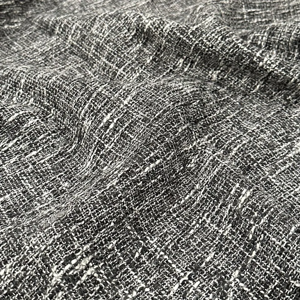 1pc - Capri Slub Linen Table Linen 58"x102" Banquet - Charcoal