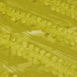 1pc - Diagonal Taffeta Table Linen 120" Round - Yellow