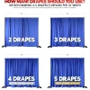 1pc - Interlock (Ecoline) Drapery Panel 22' Tall x 58" Wide - Blue