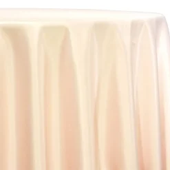 1pc - Lamour (Dull) Satin Table Linen 90" Round - Ivory 1114
