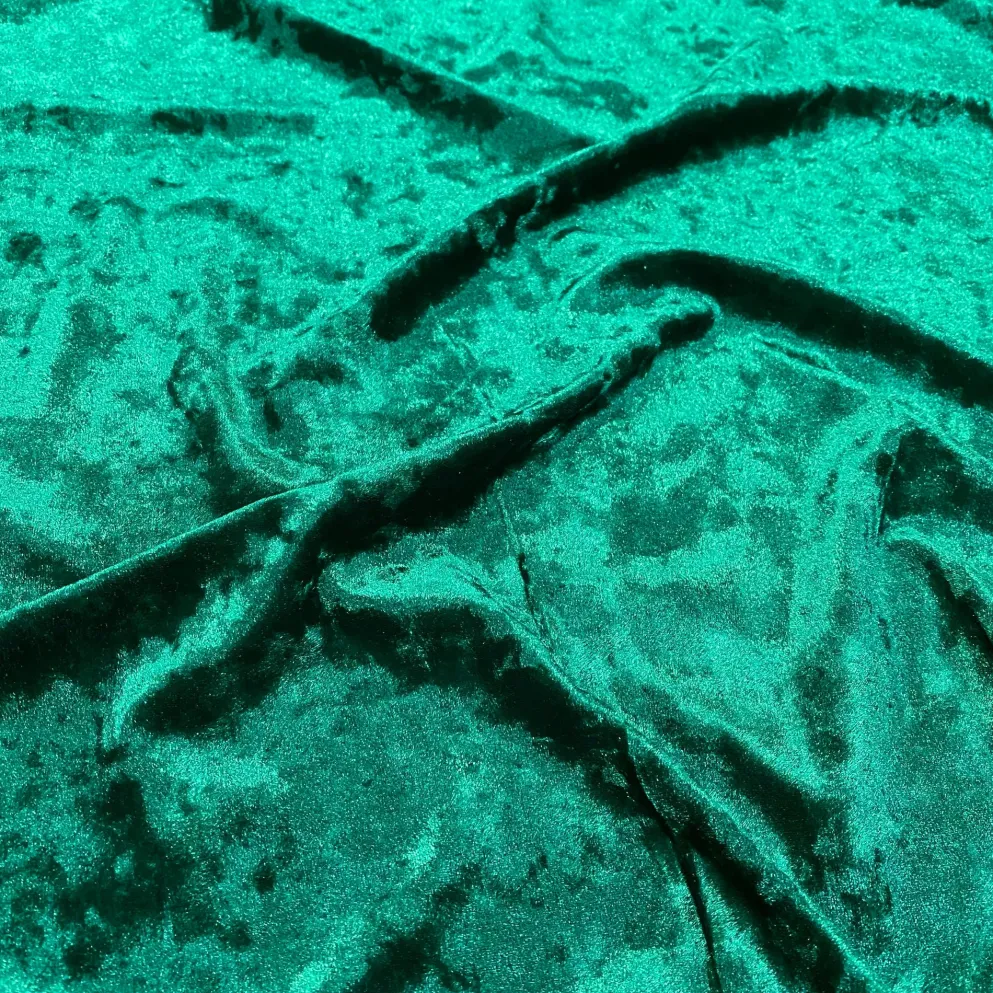 1pc - Panne (Crush) Velvet Drapery Panel in Hunter Green (16' Tall x 58" Wide)