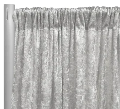 1pc - Panne (Crush) Velvet Drapery Panel in Silver (12' Tall x 58