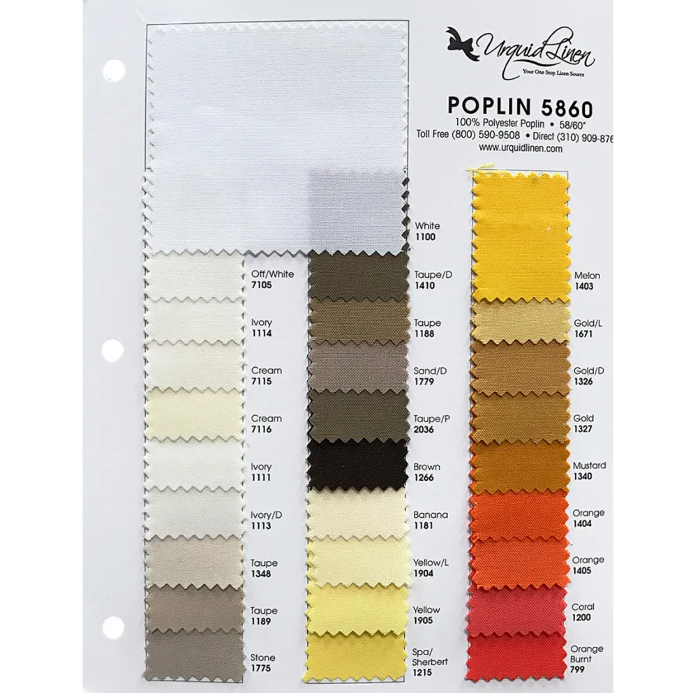 1pc - Premium Poly (Poplin) Drapery Panel in Taupe 1189 (11' Tall x 58" Wide)