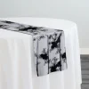 10pcs - Baby Rose Embroidery Table Runner 14"x108" - Black