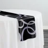 7pcs - Cirque Jacquard (Reversible) Table Runner 12"x12" - Black