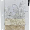 10pcs - Claire Lace Table Runner 14"x108" - White and White