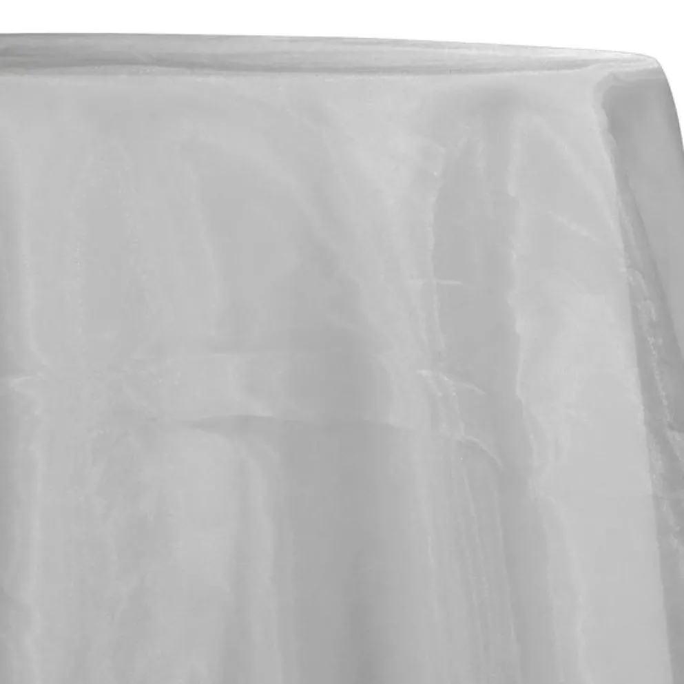8pcs - Crystal Organza Table Linen 85"x85" Square - White 700