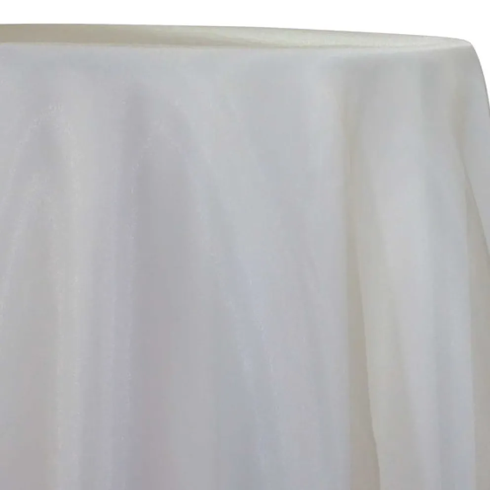 10pcs - Crystal Organza Table Linen 72"x72" Square - Ivory 605