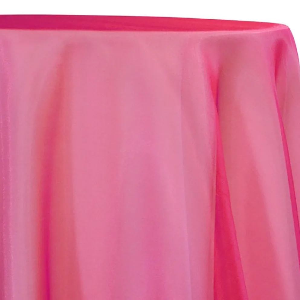 7pcs - Crystal Organza Table Linen 72"x72" Square - Fuchsia 915