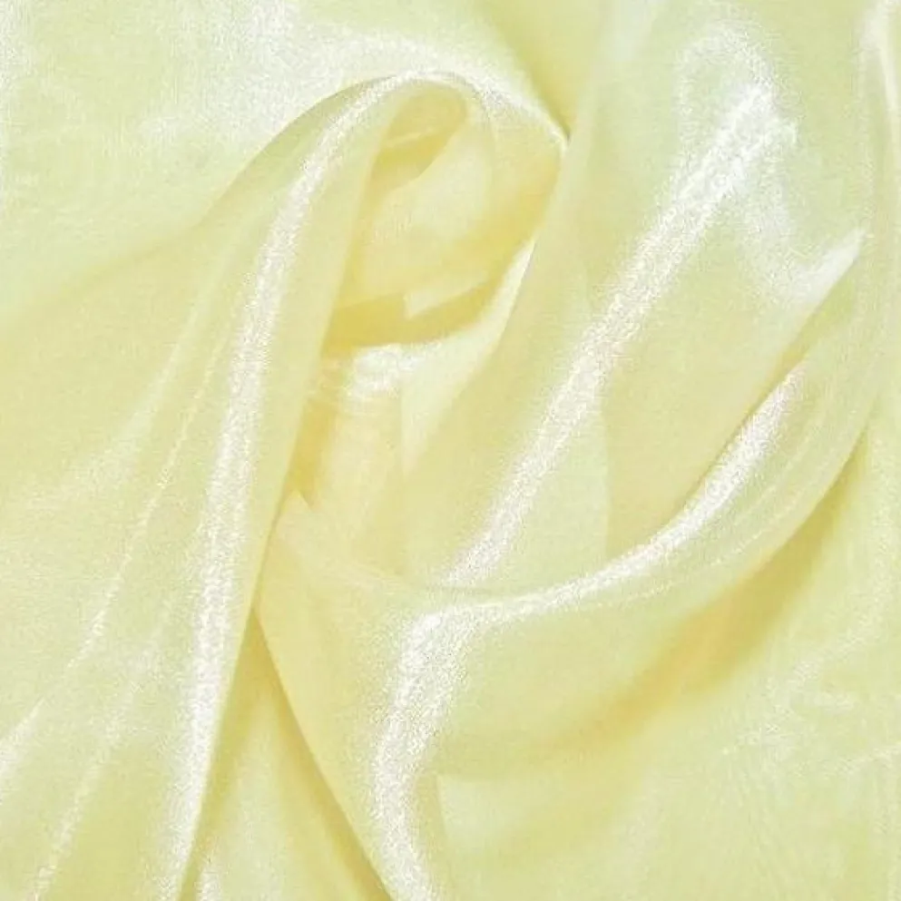 10pcs - Crystal Organza Table Linen 72"x72" Square - Banana 202