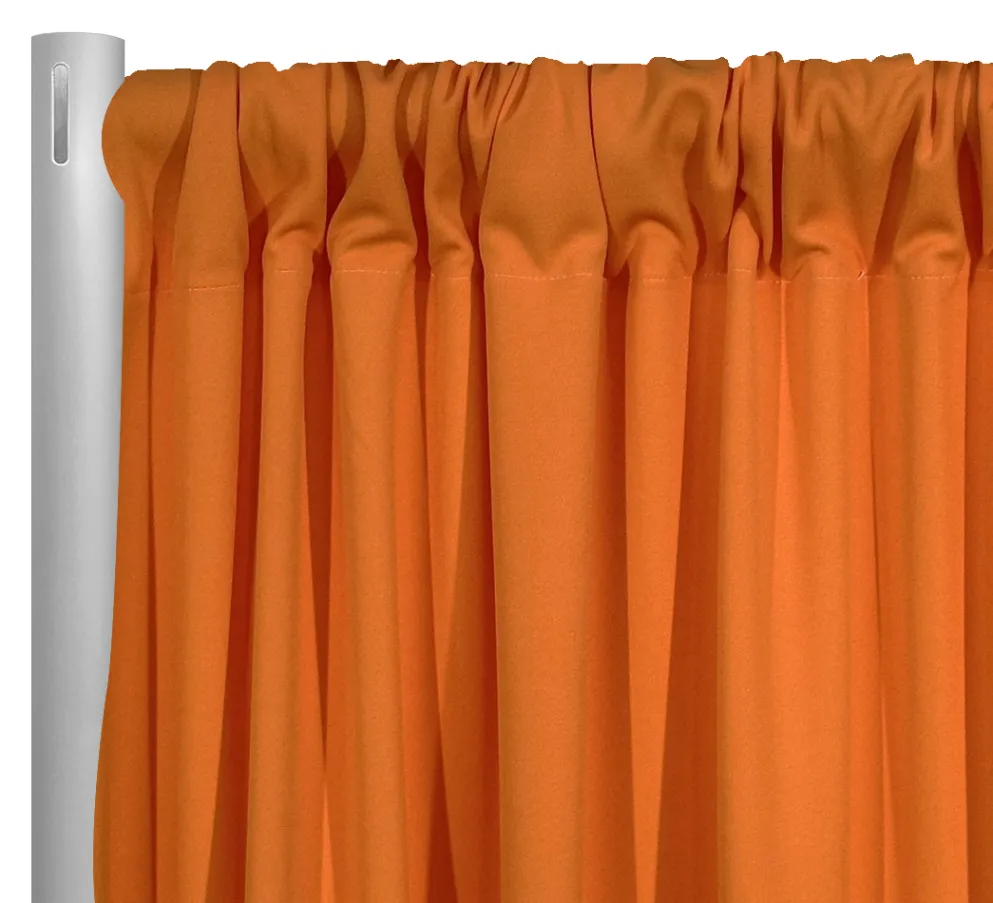 1pc - Scuba (Wrinkle-Free) Drapery Panel in Orange 1406 (12' Tall x 58" Wide)