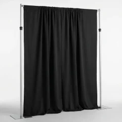1pc - Scuba (Wrinkle-Free) Drapery Panel in Black (8' Tall x 58