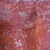 10pcs - Floral Embroidery Table Linen 72"x72" Square - Orange