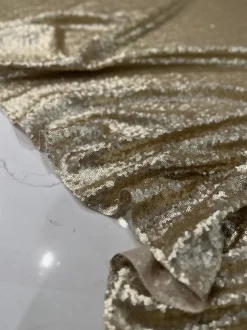 4pcs - Glitz Sequins Table Linen 90"x90" Square - Champagne