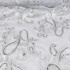 10pcs - Paisley Floret Sequins Table Runner 14"x120" - White