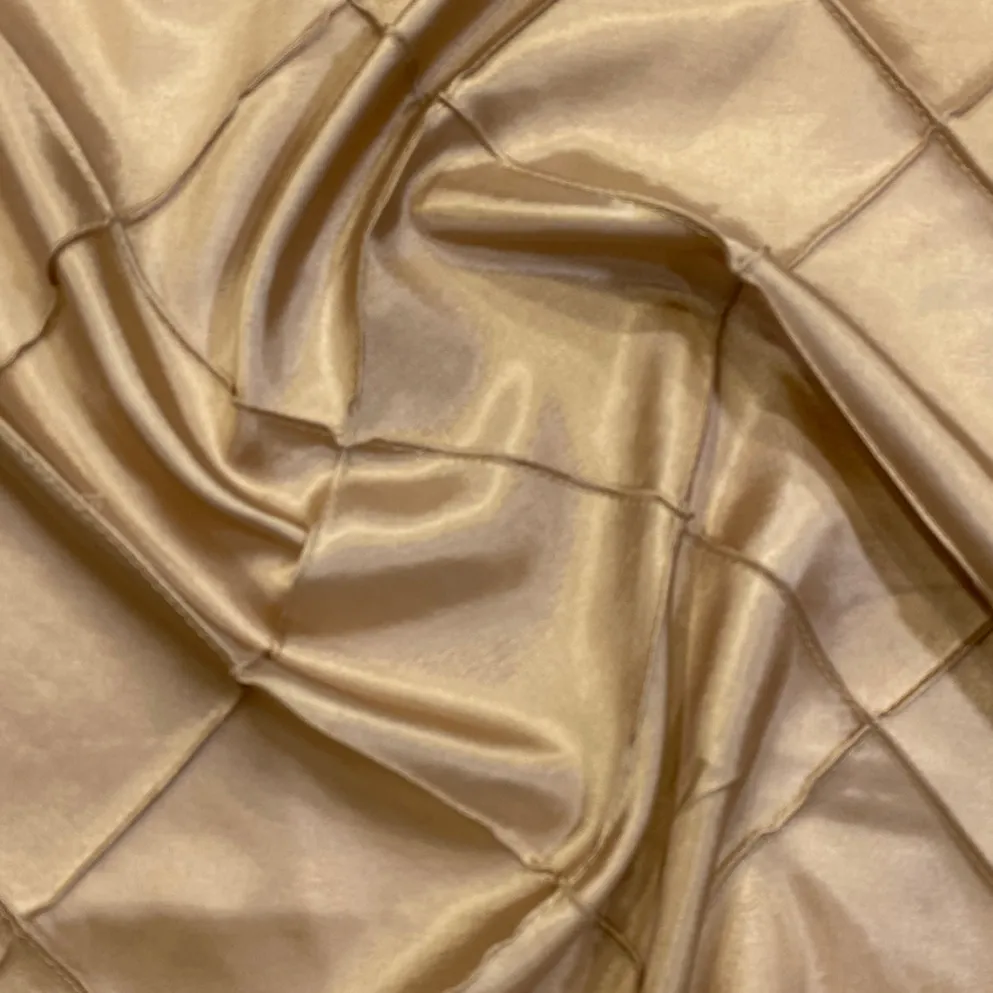 200pcs - 4" Pintuck Taffeta Table Napkin 18"x18" Square - Taupe Gold