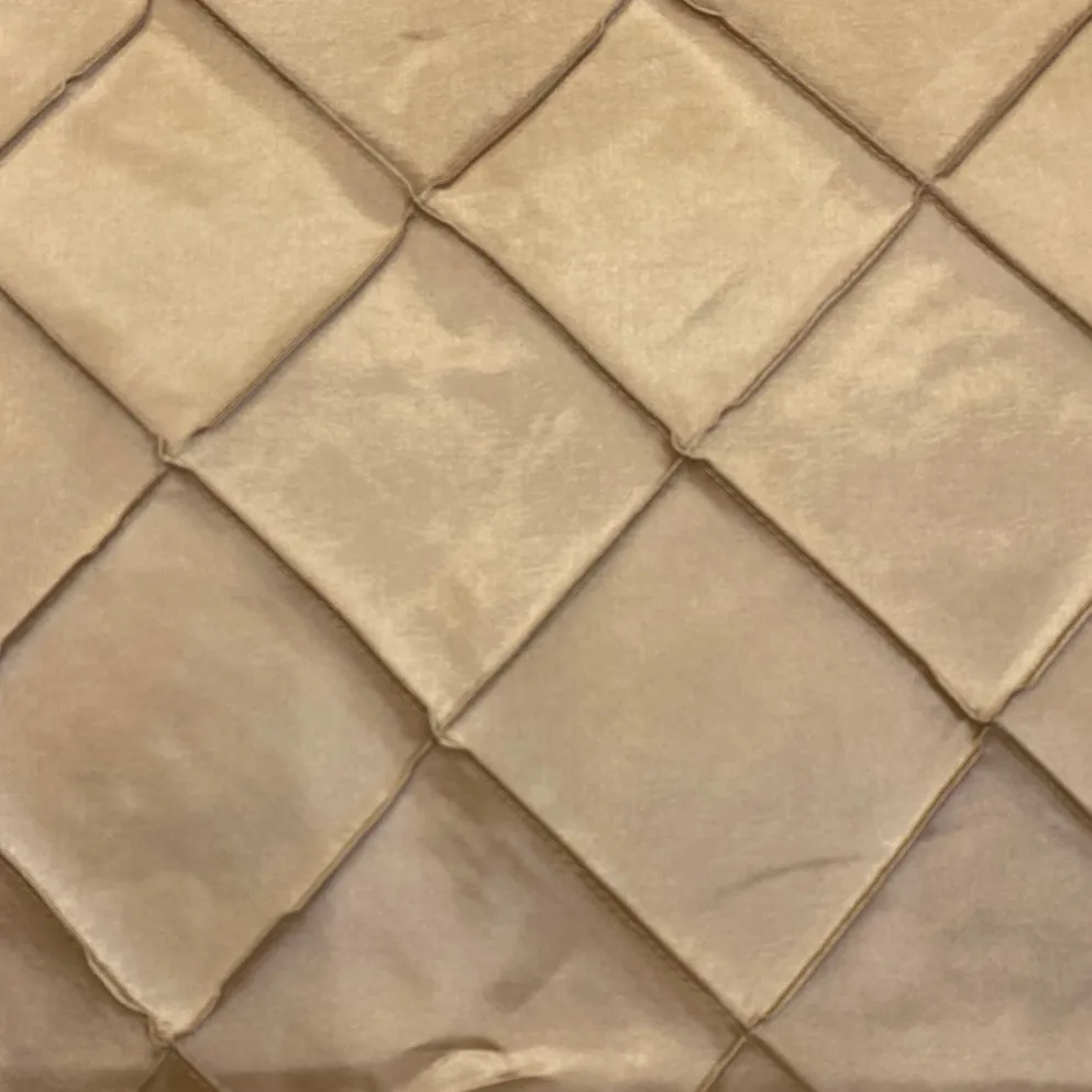 200pcs - 4" Pintuck Taffeta Table Napkin 18"x18" Square - Taupe Gold