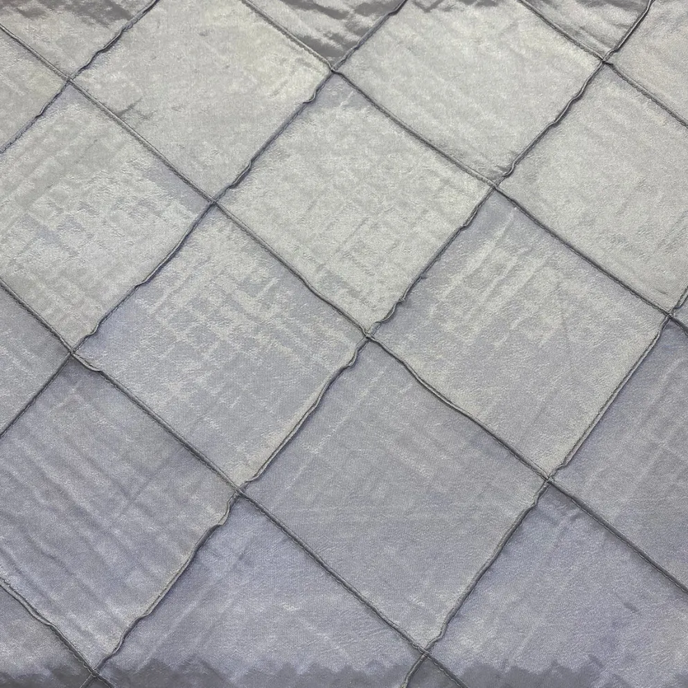 100pcs - 4" Pintuck Taffeta Table Napkin 18"x18" Square - Silver 097