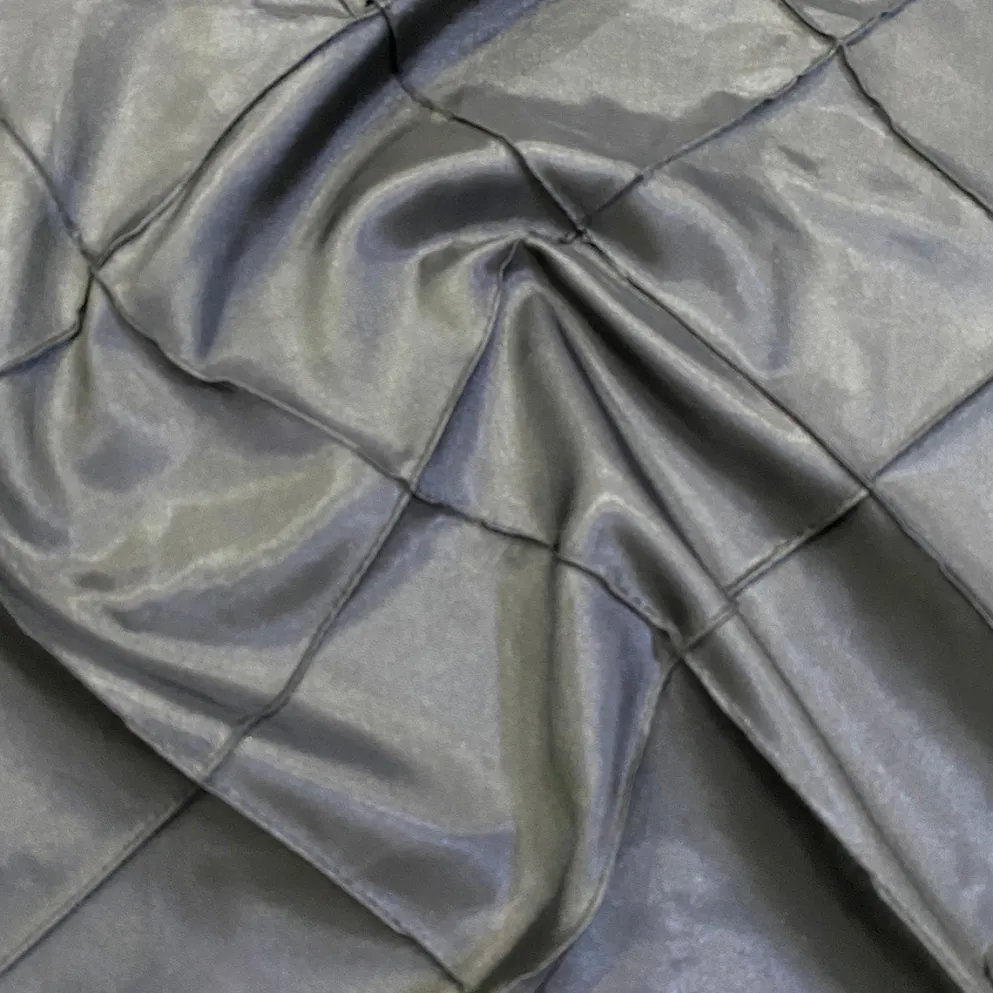 100pcs - 4" Pintuck Taffeta Table Napkin 18"x18" Square - Charcoal