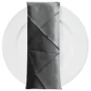 200pcs - 4" Pintuck Taffeta Table Napkin 18"x18" Square - Charcoal