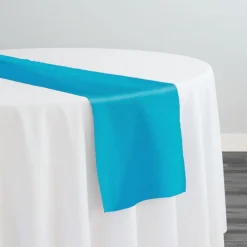 13pcs - Premium Poly (Poplin) Table Runner 14"x114" - Turquoise 1142