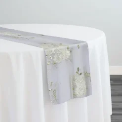 10pcs - Ribbon Mesh Lace Table Runner 14