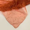 10pcs - Swirl Embroidery Sheer - 72"x72" Square - Orange