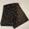 10pcs - Swirl Embroidery Sheer - 72"x72" Square - Turquoise on Brown