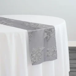 12pcs - Venetian Lace Table Runner 14"x120" - White