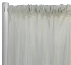 1pc - Voile Drapery Panel in White (10'Tall x 58